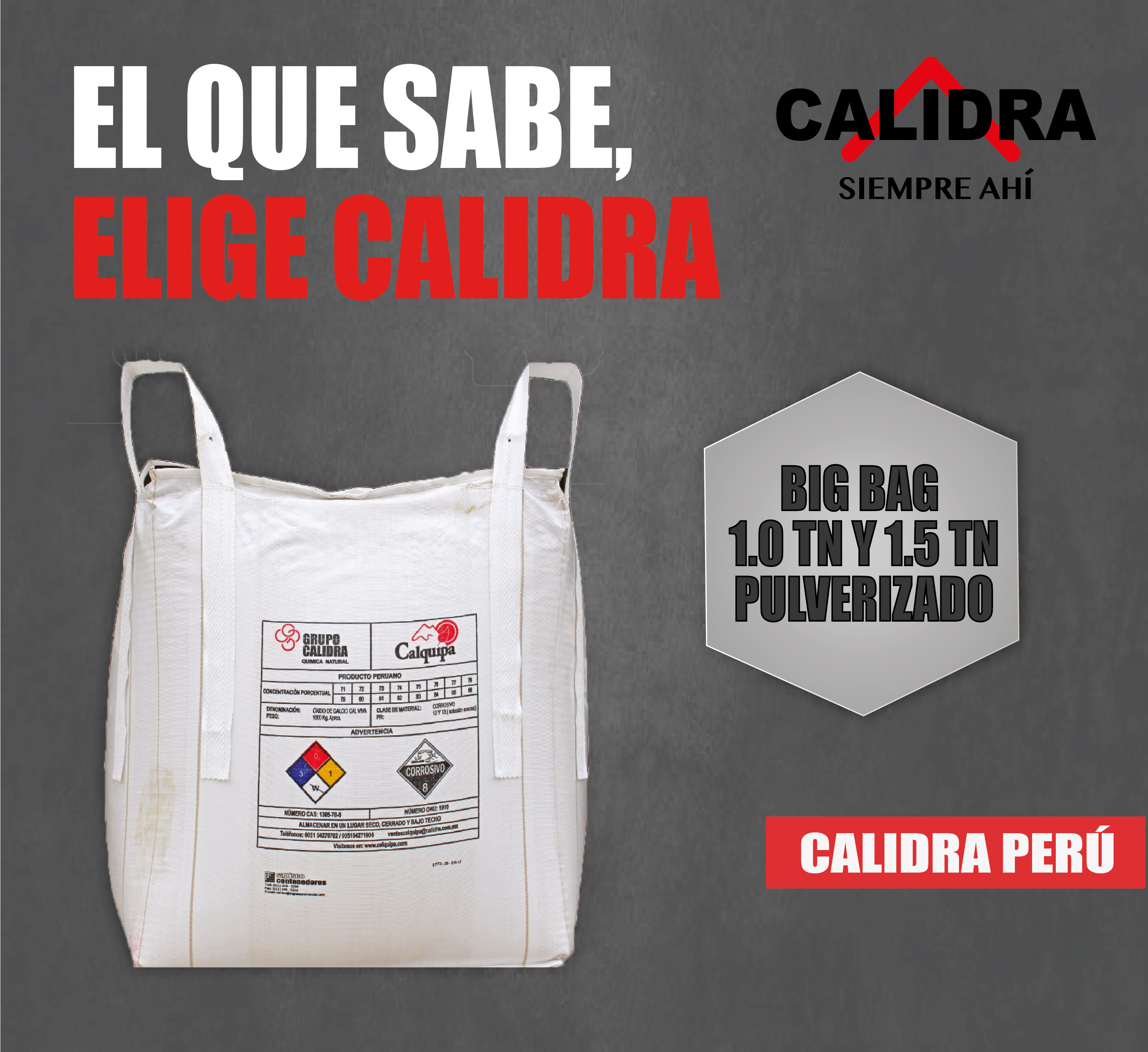 BIG BAG 1.0 TN Y 1.5 TN - PULVERIZADO